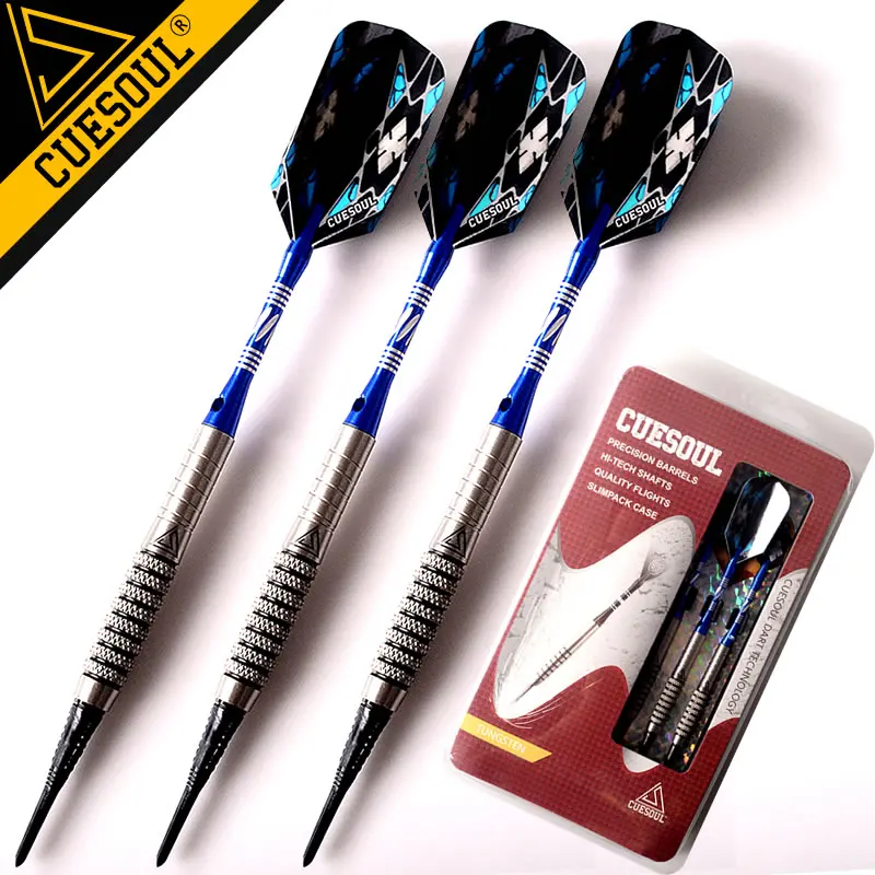 ФОТО New CUESOUL Professional Tungsten Darts Soft Tip Darts 18g 15cm Electronic Darts