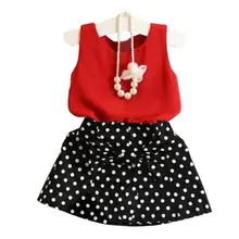 

CHAMSGEND dress for girls Vest Pleated Dress dress for girls princess dress girls costumes Children Skirt Suit mar13HY
