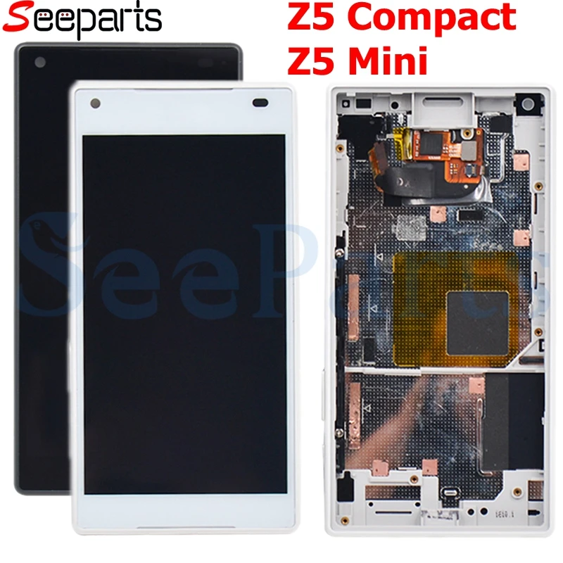 For SONY Xperia Z5 Compact E5803 E582 LCD Display Touch Screen Digitizer Assembly 4.6" With Frame Mini | Мобильные телефоны и