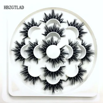 

7 Pairs Length 25mm Mink Eyelashes False Eyelashes Crisscross Natural Fake lashes Makeup 3D Mink Lashes Extension Eyelash Beauty