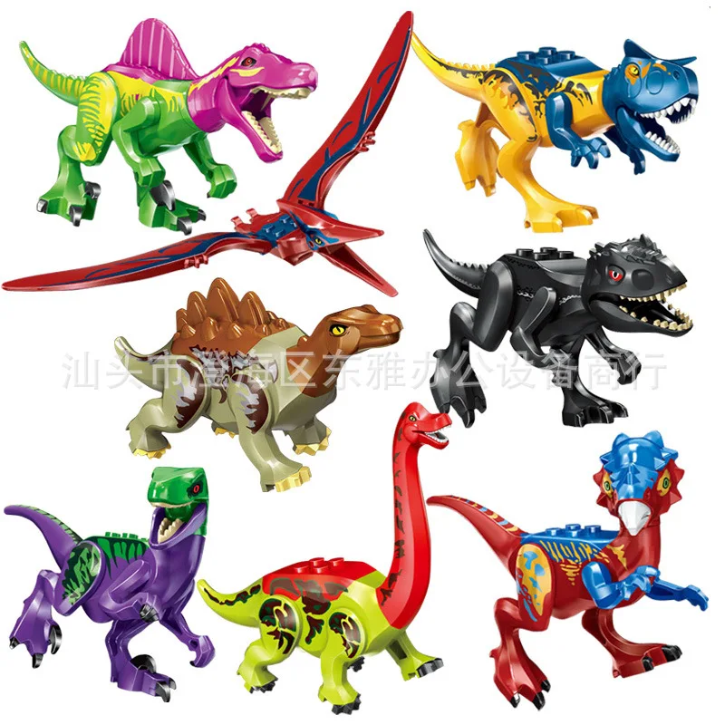 Legoings Jurassic World Dinosaurs Tyrannosaurus Rex Pterosauria Triceratops Building Blocks Toys For Children Legoings Dinosaur