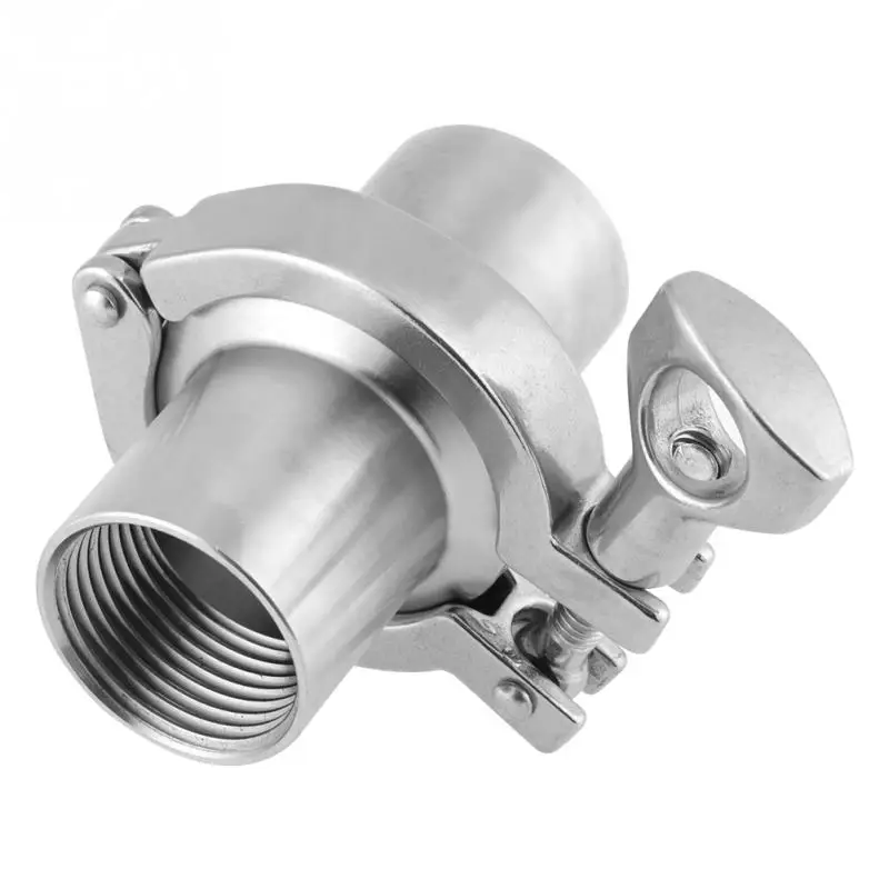 1Pcs 1" DN25 Ferrule Pipe Fittings Sanitary Female Threaded Clamp