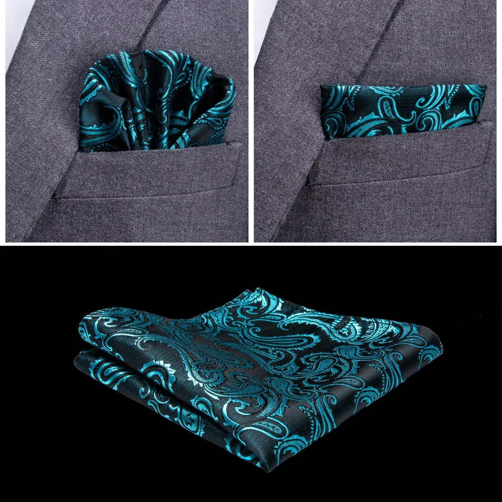 DiBanGu Teal Green Paisley Fashion Wedding Men 100%Silk Waistcoat Vest Ties Hanky Cufflinks Cravat Set for Suit Tuxedo MJTZ-107 DiBanGu Teal Green Paisley Fashion Wedding Men 100%Silk Waistcoat Vest Ties Hanky Cufflinks Cravat Set for Suit Tuxedo MJTZ-107