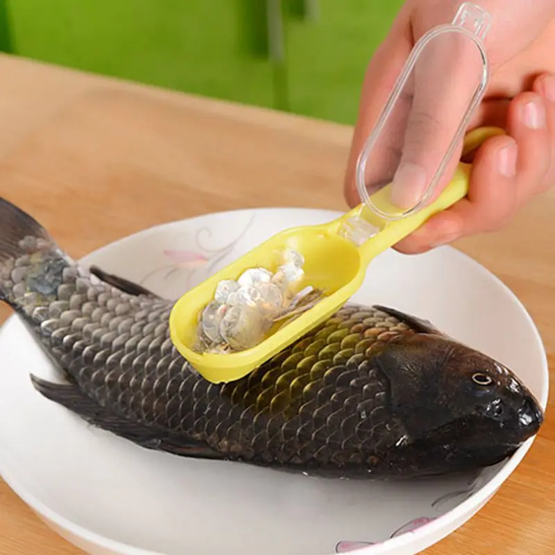 Прочный Пластик рыбы Весы Remover Скребки очиститель Весы R Кухонные принадлежности Пилерс