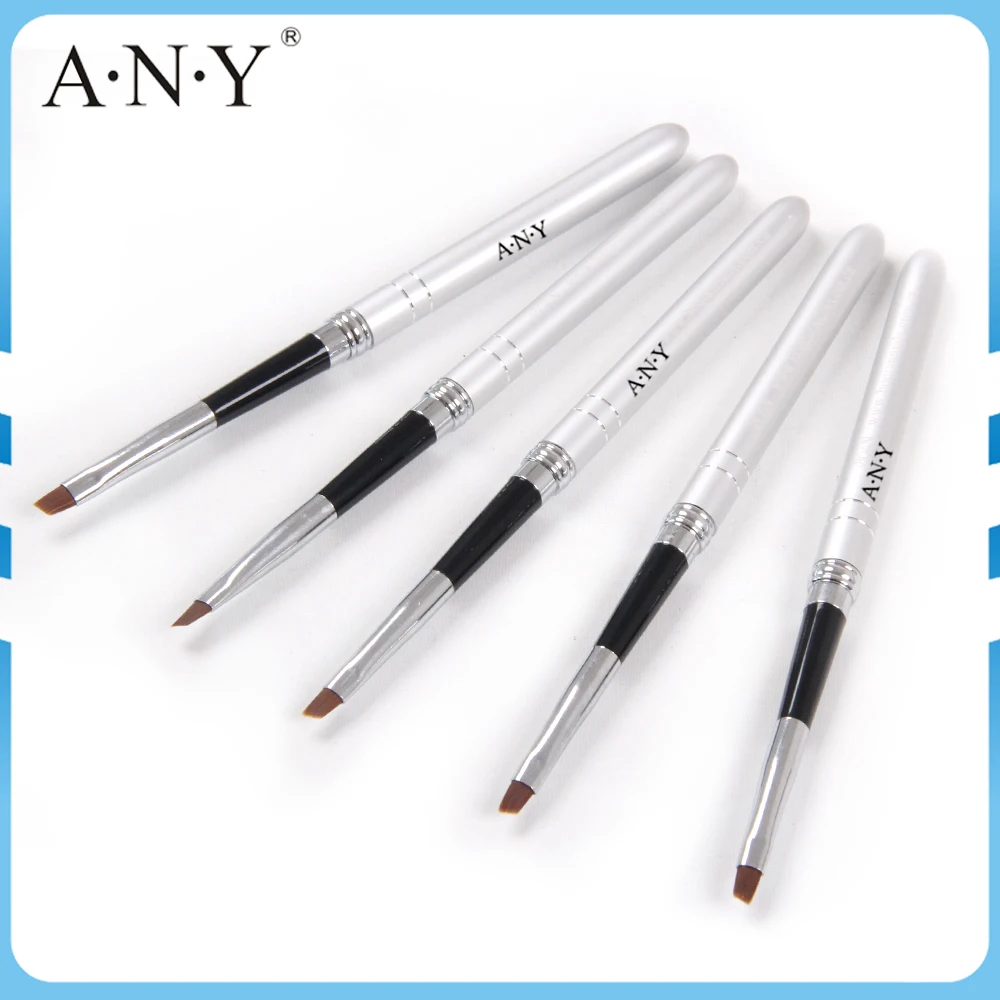 Free Shipping ANY High Quality Silver Metal Handle Nylon Hair Angled