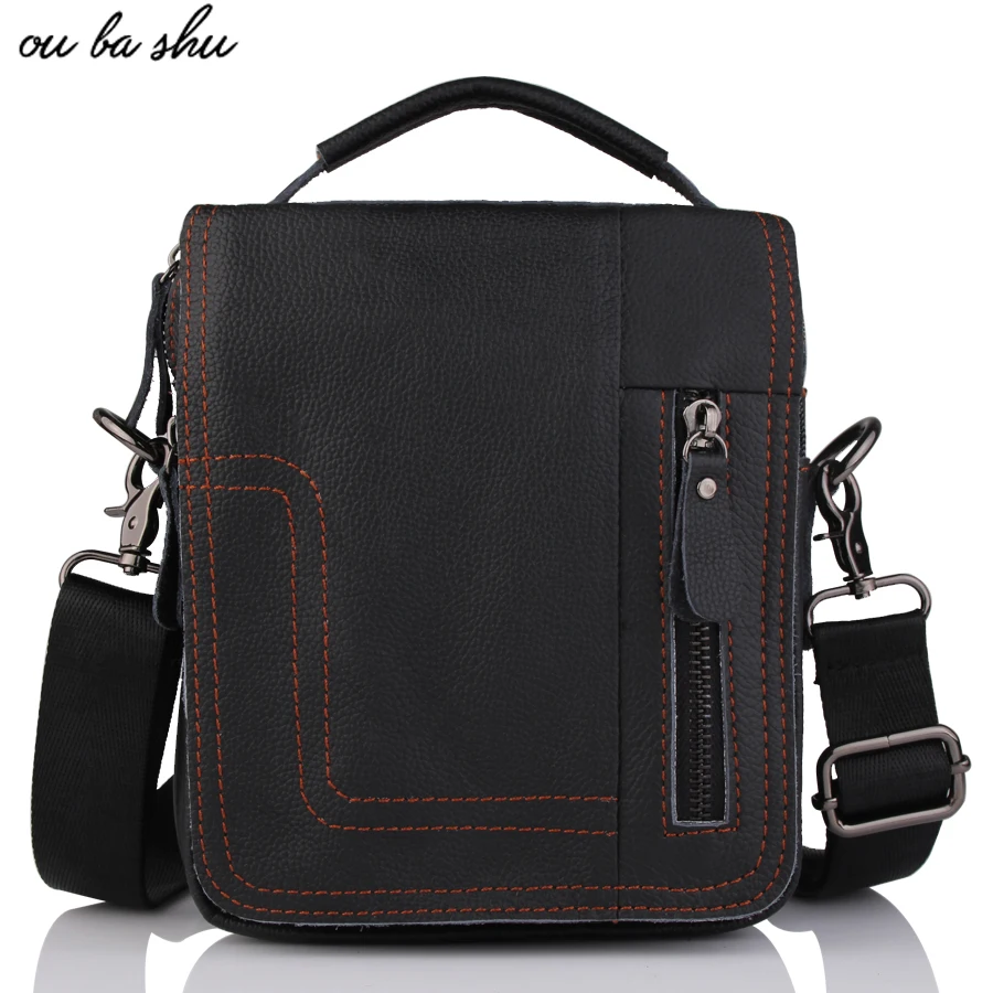 couro genuíno do vintage bolsa Number OF Alças/straps : Único