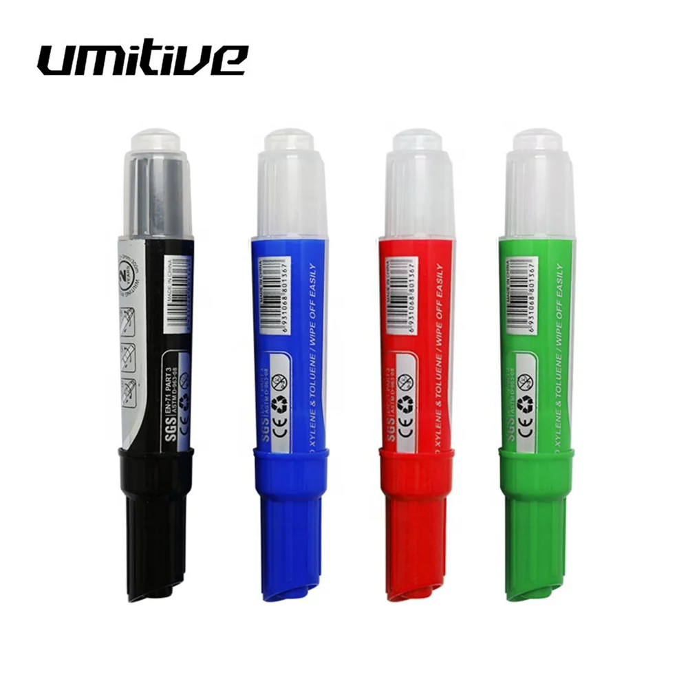 

Umitive 1Pcs Large Capacity Ink Dry Erasable Markers Chancery Refillable Whiteboard Marker Pen School Office Stationery Supplies