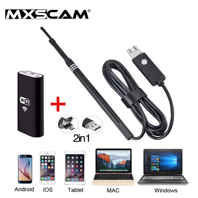 5.5mm WIFI Wireless Ear Health Care Inspection Otoscope Camera for