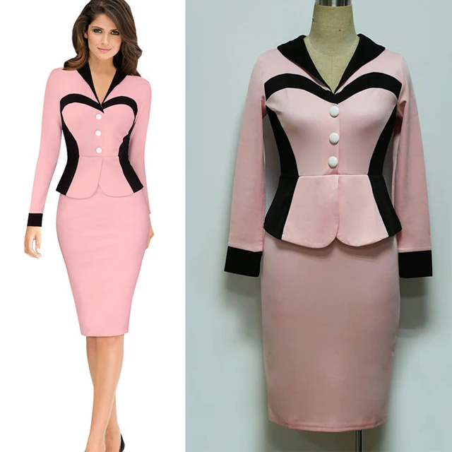 Fake Designer Clothes Women Dress Two Piece Dresses S Fake Designer Clothes Women Dress Two Piece Dresses S White Office Work Elegant Ol Vestido