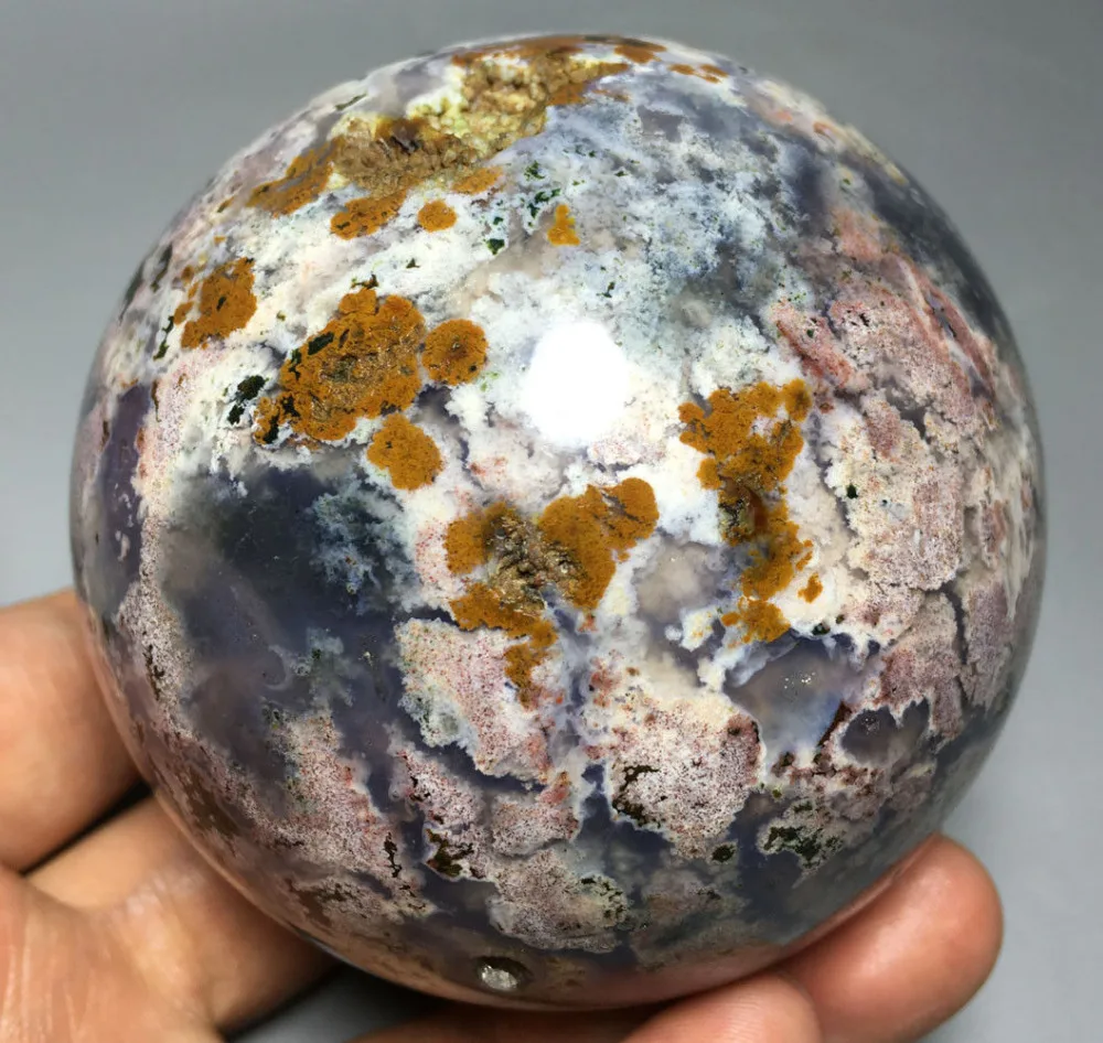 

695g A++Natural Ocean Jasper Quartz Crystal BALL Healing crystals healing stones