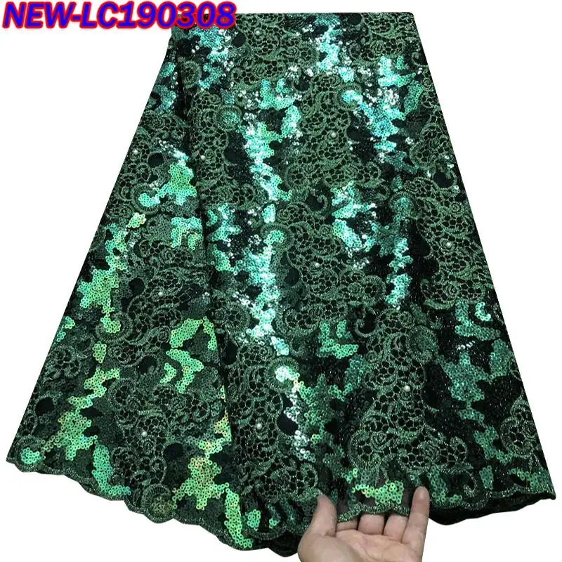 

TG2U84! Double Organza lace fabrics High quality Gold Sequins Embroidered Organza Fabric Eco-Friendly For Sewing African Clothes