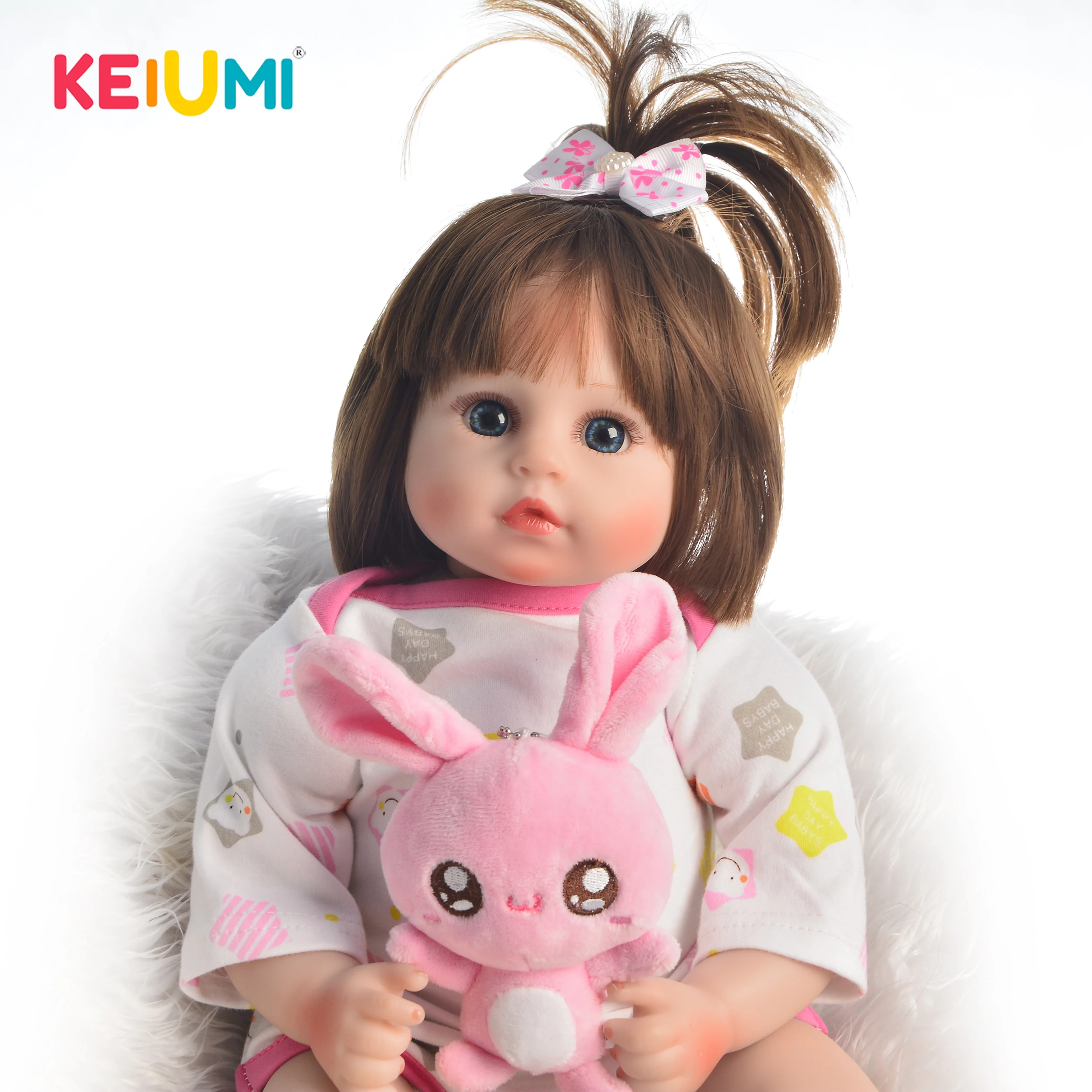 Новое поступление 18 дюймовая Реалистичная кукла реборн KEIUMI мягкая силиконовая 48