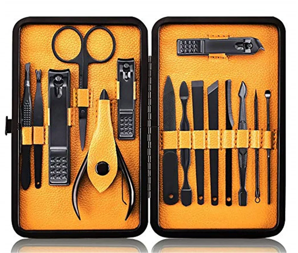 

New Manicure set 16PCS Professional nail clipper kit Finger Plier Nails art Beauty tools scissors knife Best gift for you