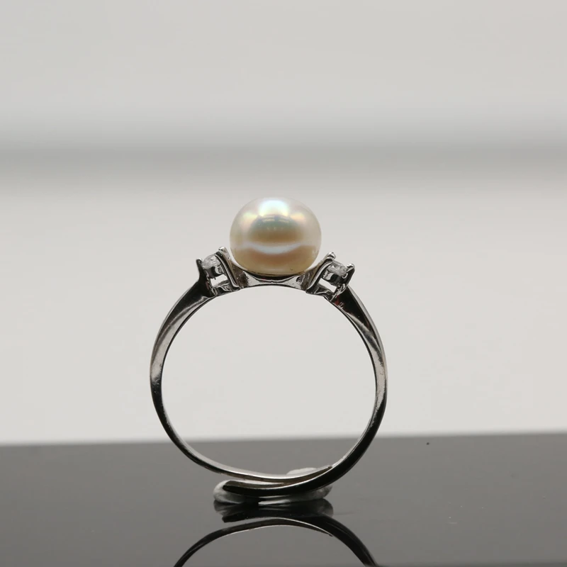 Кольцо женское регулируемое с пресноводным жемчугом 8 9 мм|jewelry rings|jewelry women ringsjewelry
