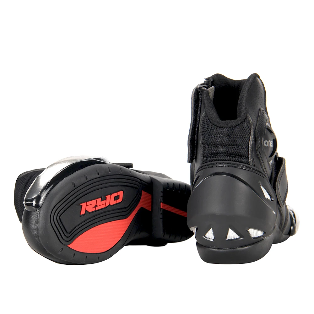 RYO/мотоциклетные ботинки; мужские ботинки для мотокросса; мотоциклетная обувь; байкерские ботинки; Защитное снаряжение для верховой езды; гоночная мотоциклетная обувь; Цвет Черный