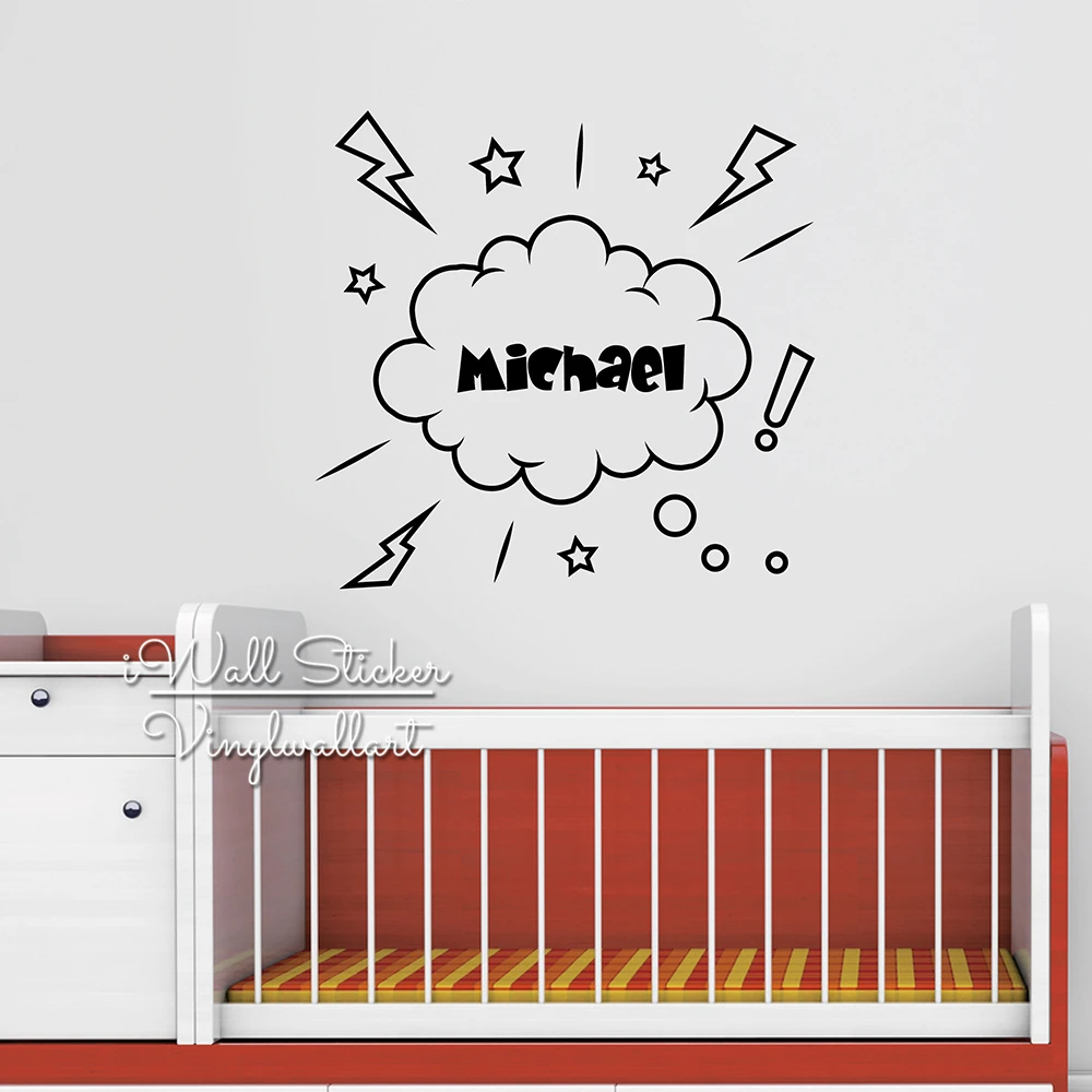 Children Name Wall Sticker Baby Nursery Name Wall Decal Personalized