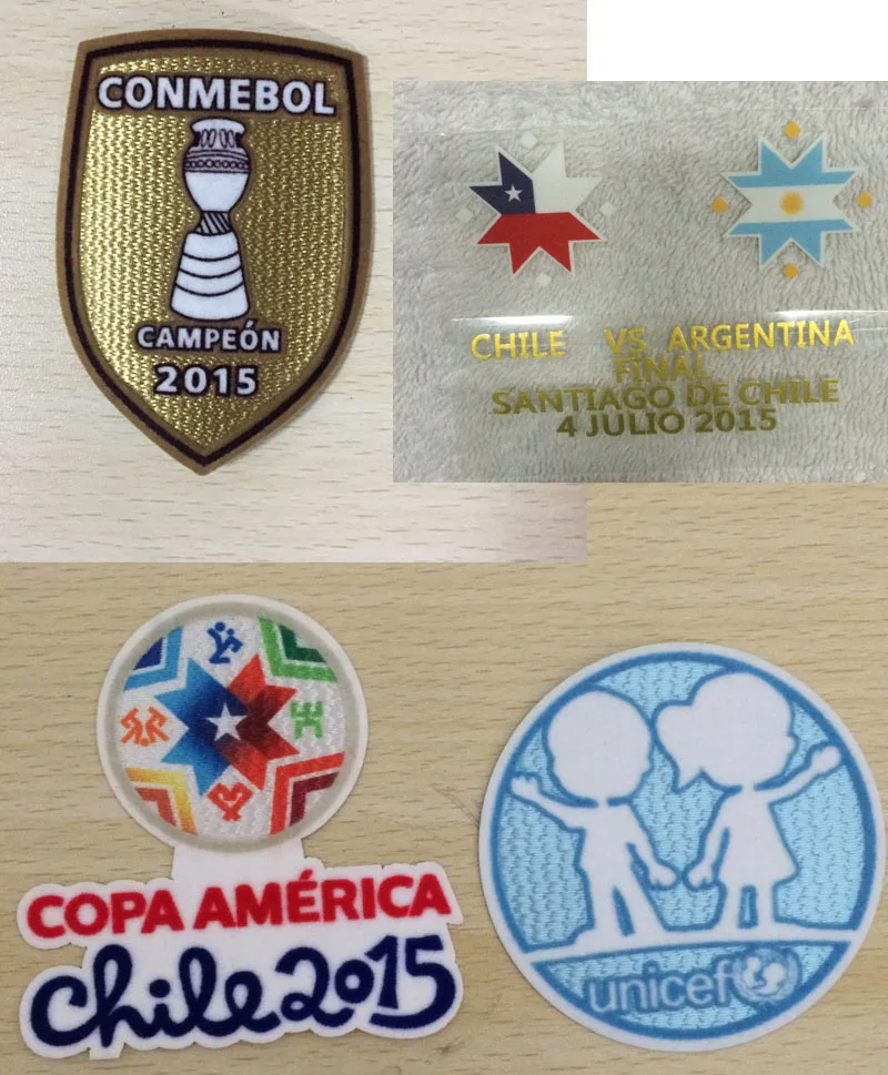 Chile Copa America Final Match Details Chile vs Argentina Copa America And Unicef patch CHile Conmebol Campeon Patch