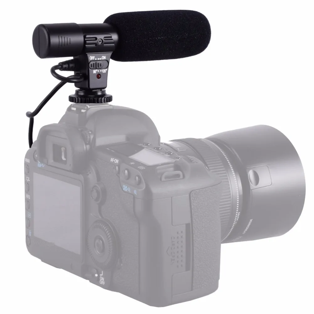 Mic-01 3,5 мм Запись микрофон цифровая зеркальная камера стерео микрофон для Canon Nikon Pentax Olympus