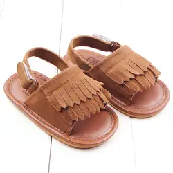 Детские сандалии; обувь для маленьких девочек из искусственной кожи; модные сандалии для девочек с кисточками; обувь для мальчика; летние