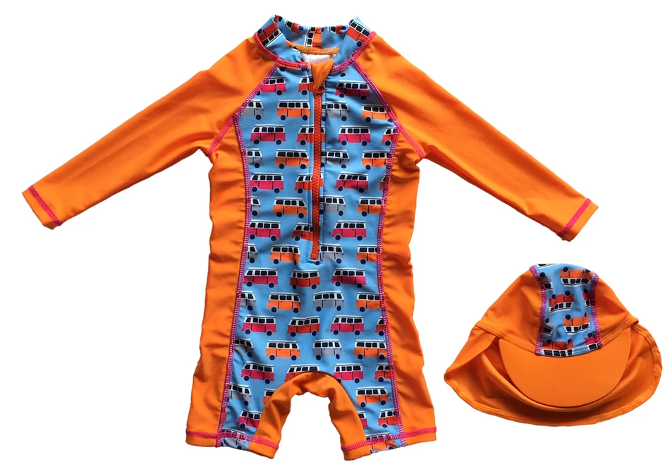 Bonverano(TM) Toddler Boys' Sunsuit UPF 50+ UV Protection Swimsuit L/S