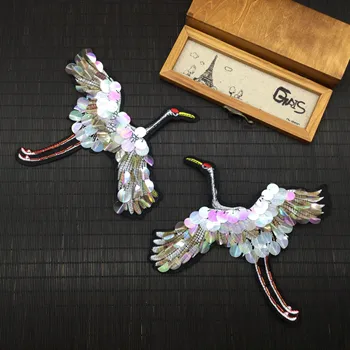 

cane 2pcs/set sequins patches sew on stickers for clothes applique patches for clothing parches termoadhesivos para ropa