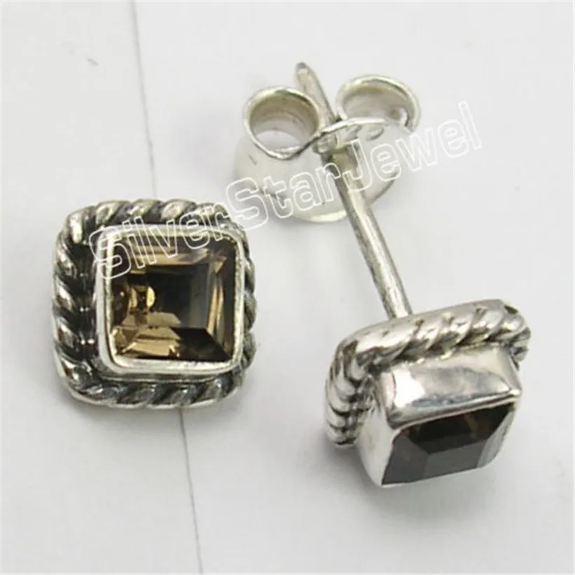 

Chanti International Solid Silver Natural IOLITE Gem Traditional Studs Post Earrings 0.7CM