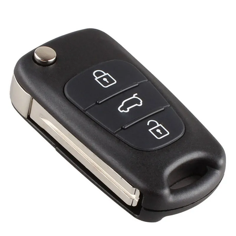 Складной Дистанционный Автомобильный ключ для Kia K2 K5 HYUNDAI KIA Uncut Blade 3 кнопки ключи для автомобиля пустой чехол Чехлы для автомобильных ключей
