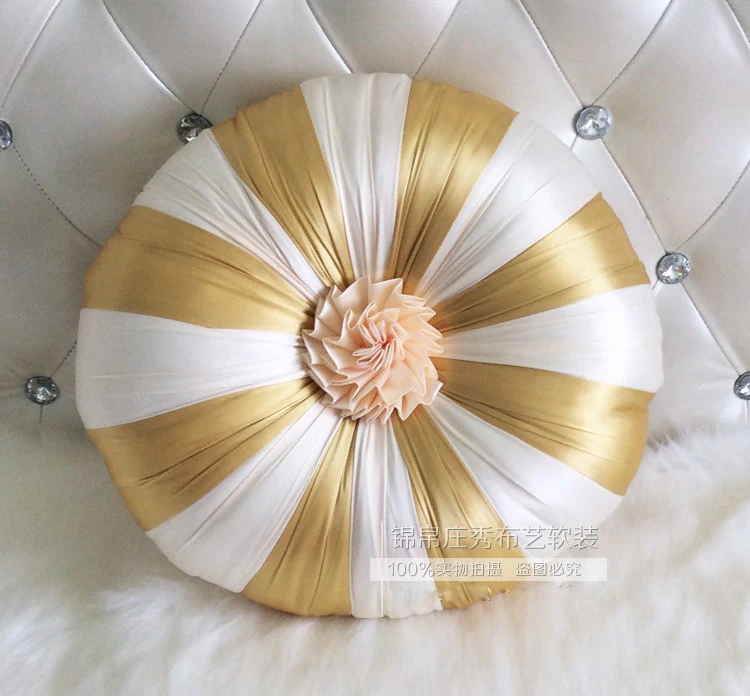 

Luxury round pumpkin Europe tassel cushion pillow with filling handmade Dec home room sofa car beauty wholesale FG973