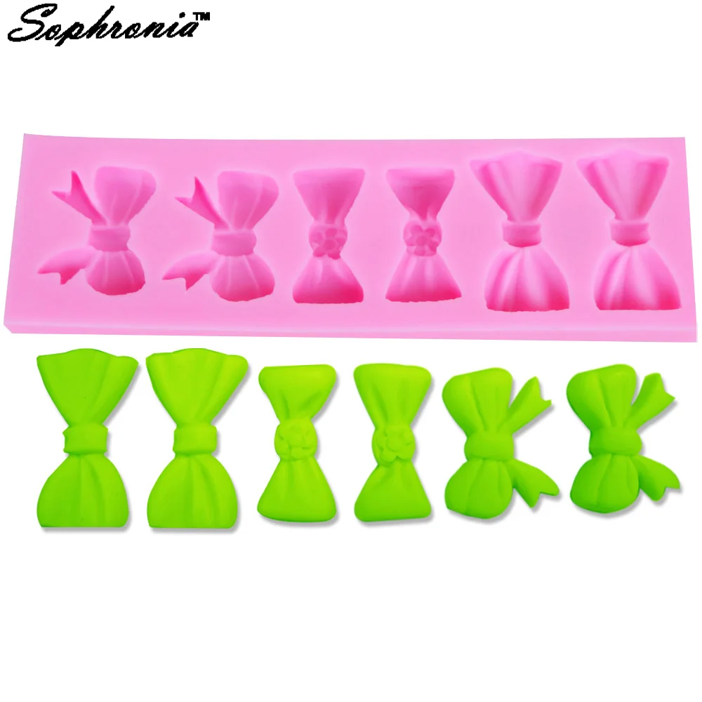 10PCS/SET Bowknot Shape six Bows Silicone Mold Cake Decorating Fondant Tools Sugar Craft Baking M039 | Дом и сад