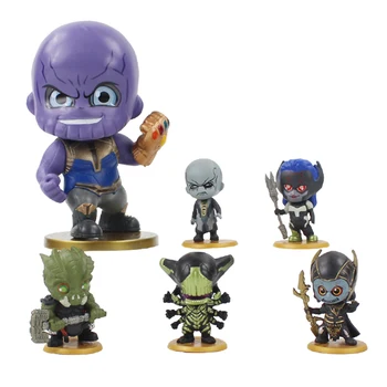 

Avengers Infinity War Thanos Corvus Glaive Proxima Midnight Ebony Maw Black Dwarf Supergiant Marvel Action Figures Toys 6pcs/set