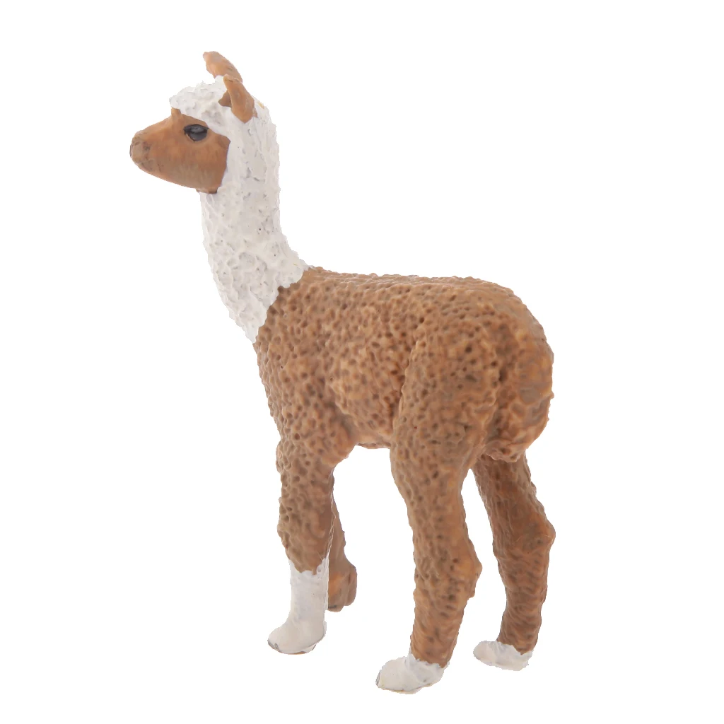 2 Pieces Realistic Animal Camel Alpaca Model Action Figures Playset Kids Toys