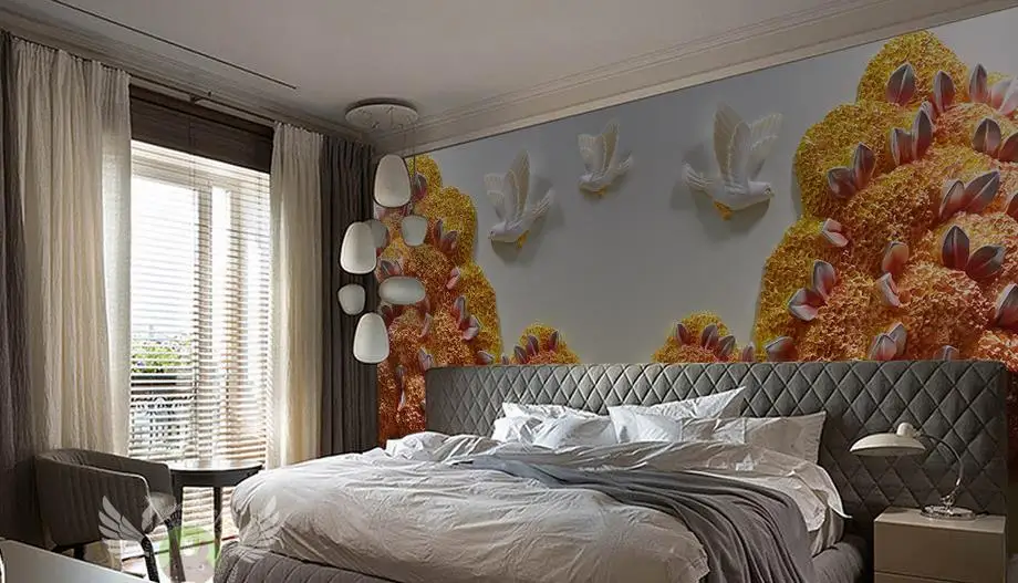 

photo 3d wallpaper custom wallpaper modern Relief Fortune tree wall paper mural 3d luxury 3d wallpaper for bedroom Background