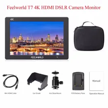 Feelworld T7 4K HDMI Input/Output LCD On-Camera Monitor,for Canon Nikon Sony DSLR Camera Video 7″IPS 4K Camera Monitor 3 group