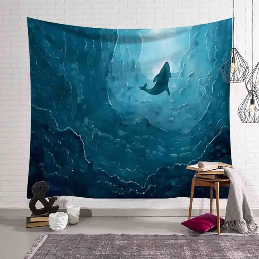 Blue Whale Tapestry 9