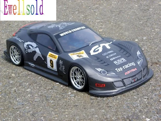Ewellsold 1/10 remove control car R/C Гоночная машина ПВХ корпус 195 мм No:041 black|body shell|car body shellrc shell |