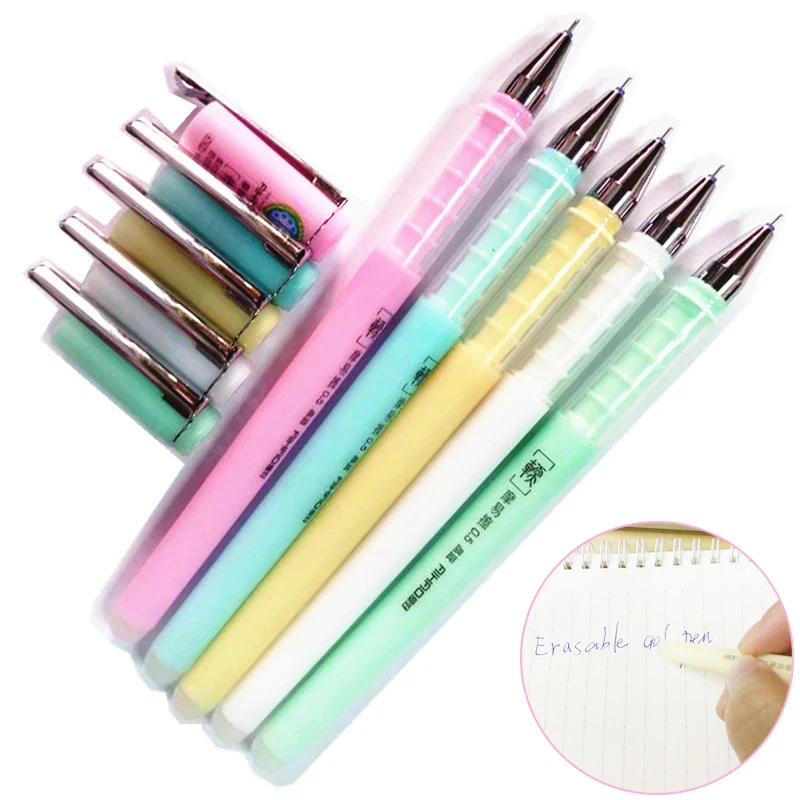 

0.5mm Cute Creative Erasable Gel Pen with Eraser School Supplies for Writing Kids Students Novelty Gift Japanese Stationery