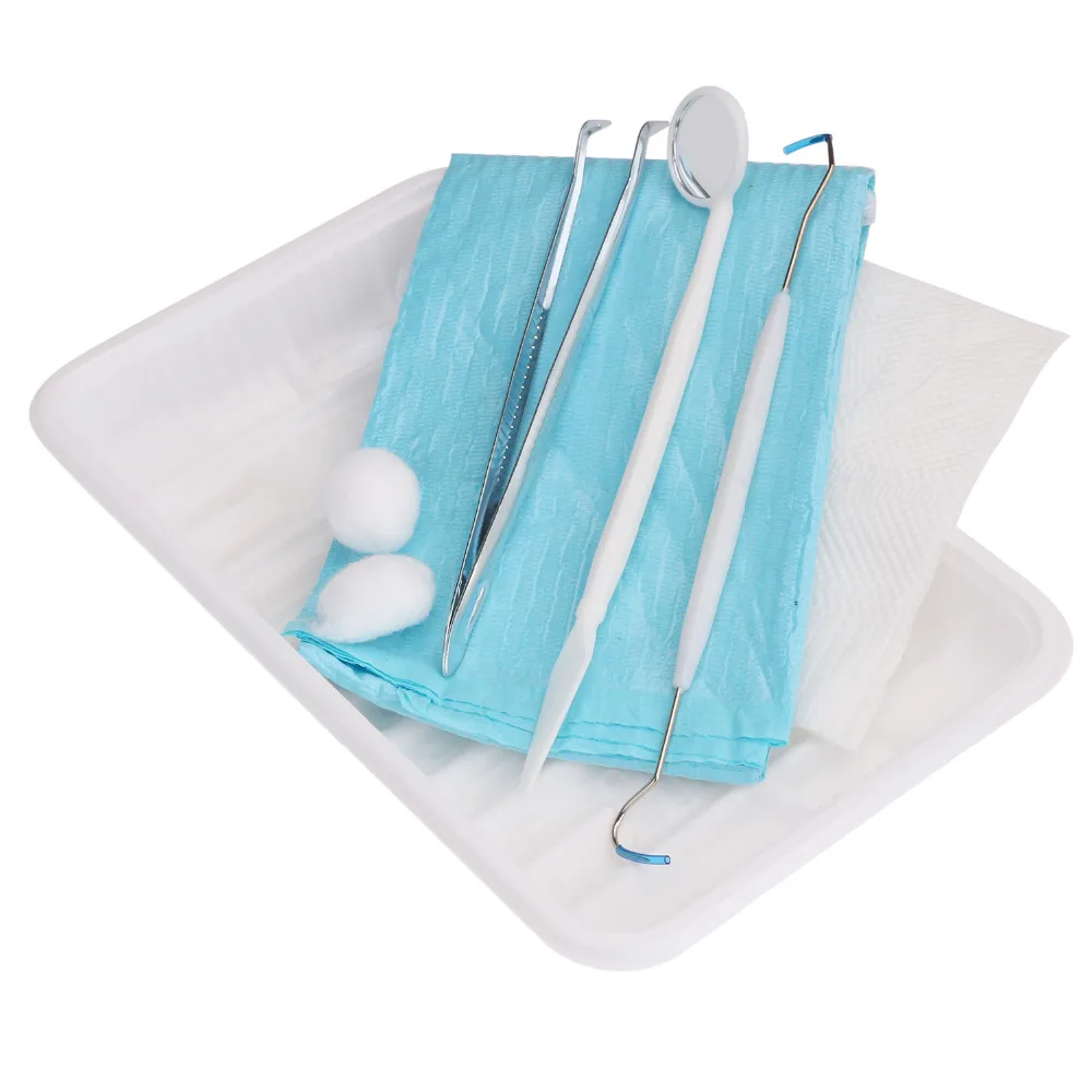 1 Set Of Disposable Dental Examination Instrument Kit Oral Mirror