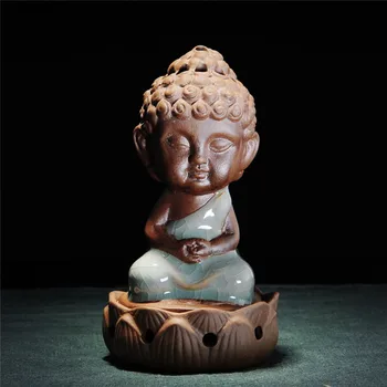

Ceramic buddha censer, purple incense burner, incense coil, Incense Tower, pagoda, Buddhist, shaman, thurible~