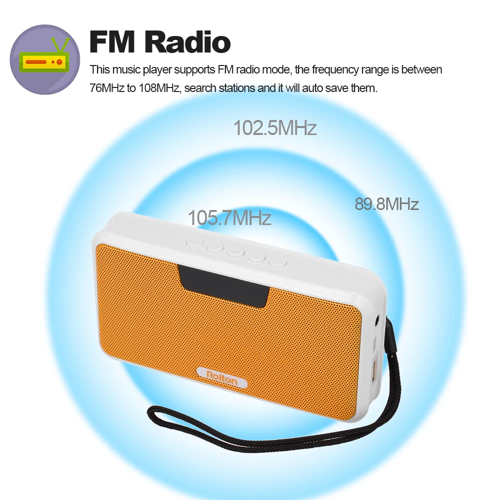 Цифровой fm радио Rolton E300 Hi Fi стерео MP3 музыкальный плеер беспроводной Bluetooth динамик