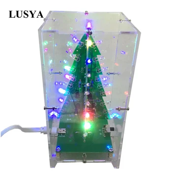 

Lusya Diy Kit Three-dimensional color Christmas tree LED Flash tree Electronic DIY production Parts Suite DC4.5-5V T0245