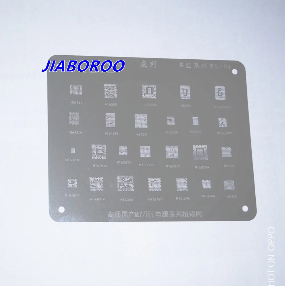 

BGA reballing Stencil Template for Hi 6361 6555 6553 6551 6421 6522 6523 1102 1101, MT 6628QP 6333P 6351V 6339A 6332P 6328V 6169