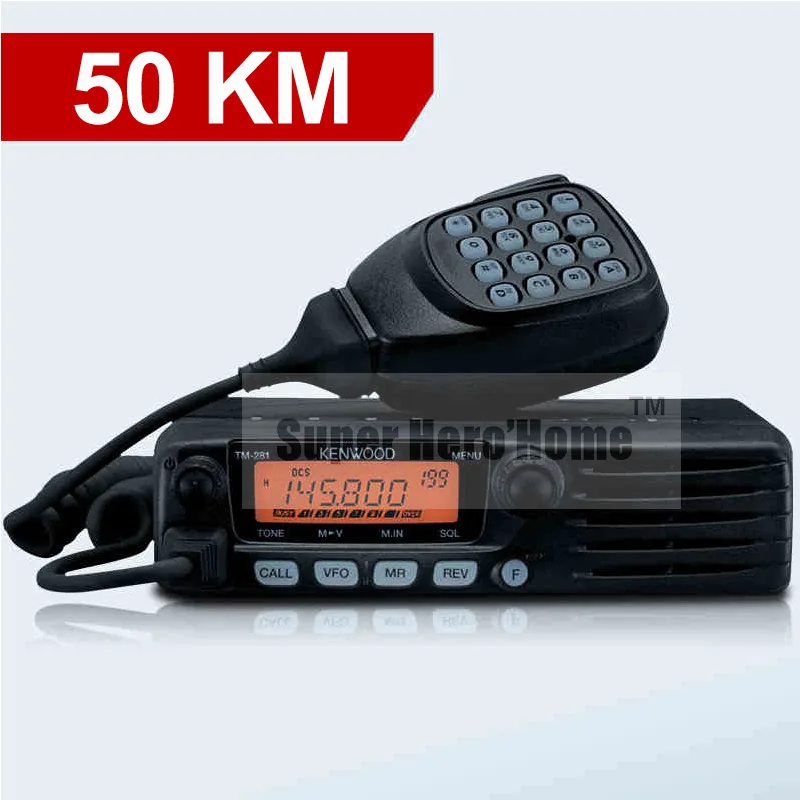 

65W Base Radio TM481 OR TM281A 136-174 OR 400-470MHz Over 10KM Mobile Two Way Radio Car Radio Station Walkie Talkie By UPS
