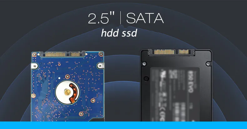 2,5 Внешний hdd корпус sata usb 3,0 алюминиевый корпус для 2," sata hdd ssd металлический hdd чехол высокого качества для жесткого диска 1 ТБ