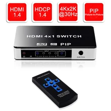 ZY-HS14B 4K HDMI переключатель PIP 4x1 HDMI PIP переключатель с ИК-пультом и автоматическим управлением 4 порта Переключатель HDMI PIP для PS4 Apple tv