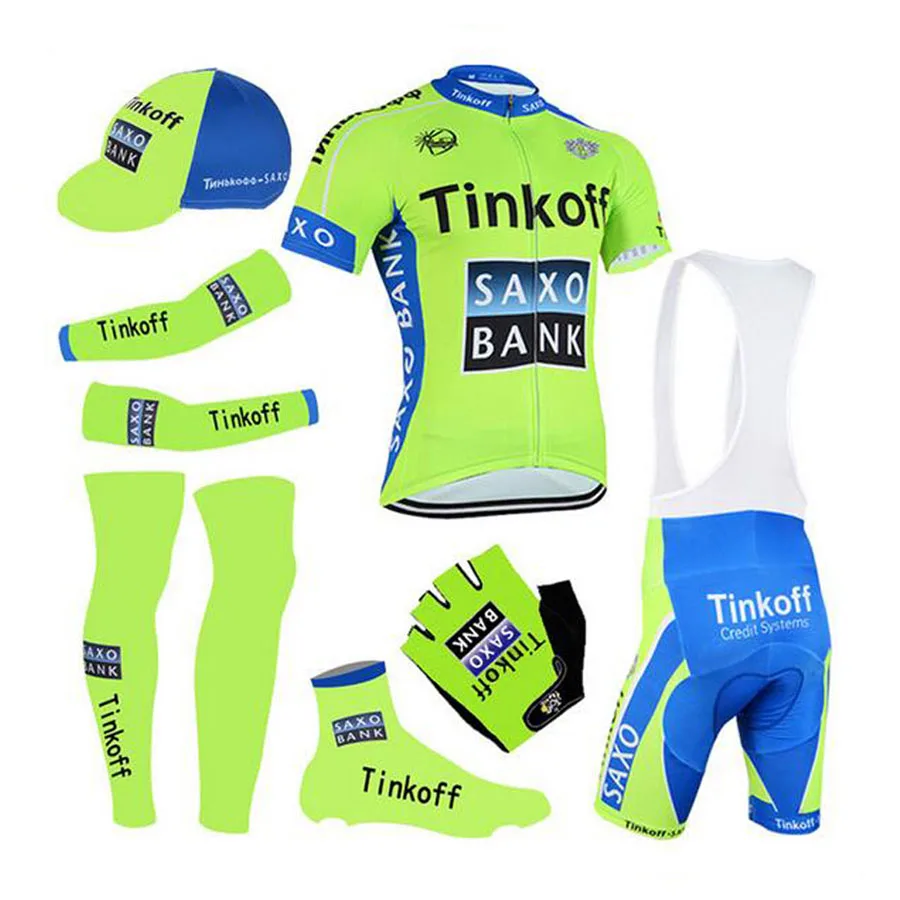 

PRO TEAM TINKOFF SHORT SLEEVE CYCLING JERSEY FULL SETS SUMMER CYCLING WEAR ROPA CICLISMO BIB SHORTS 9D GEL PAD SET FOR MEN