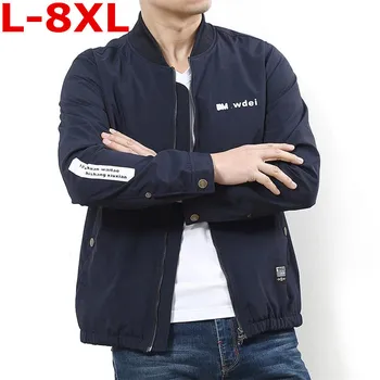 

2018 plus size 8XL 7XL 6XL 5XL 4XL brand autumn casual Bomber jackets coat men solid Mens coats clothing plus size Men clothes