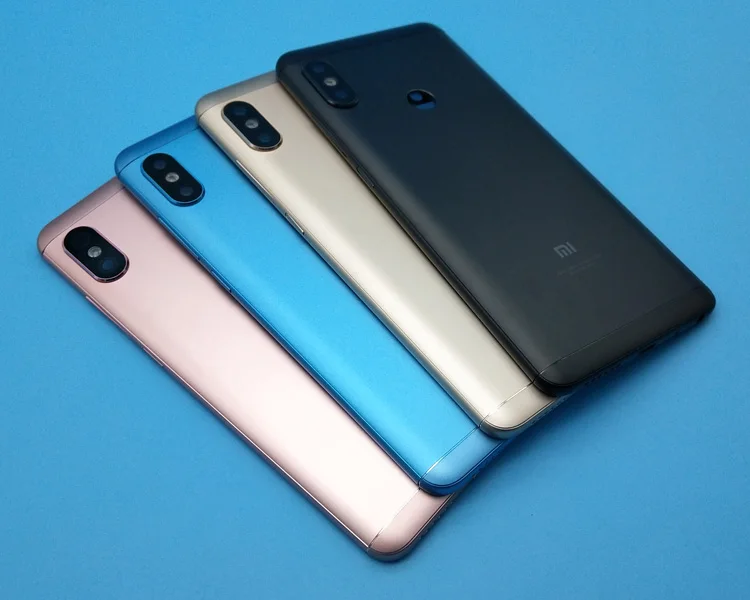 Новинка для Redmi Note 5 Pro задняя крышка аккумулятора + боковые кнопки объектив