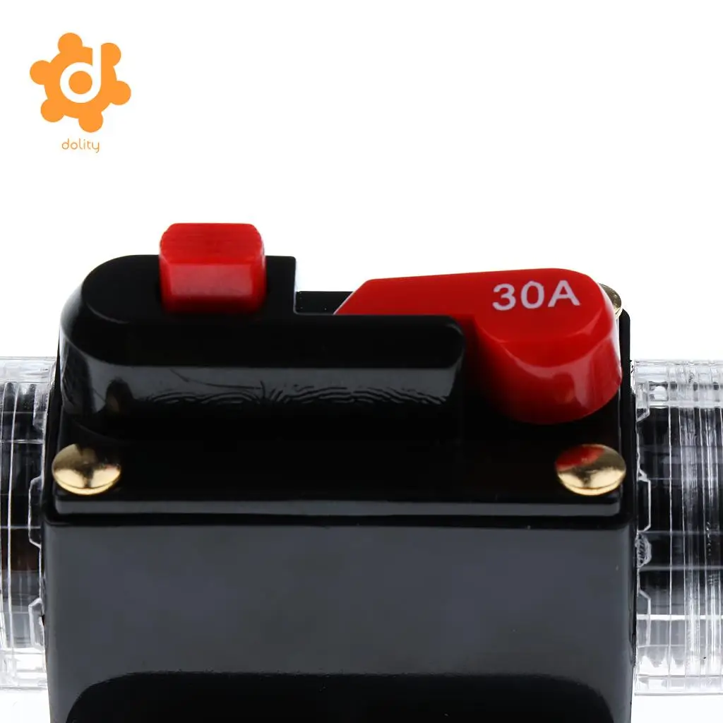 dolity DC 12V-24V Car RV Audio Inline Circuit Breaker Fuse Manual Reset Switch 20A 30A 40A 50A 60A 80A 100A 150A