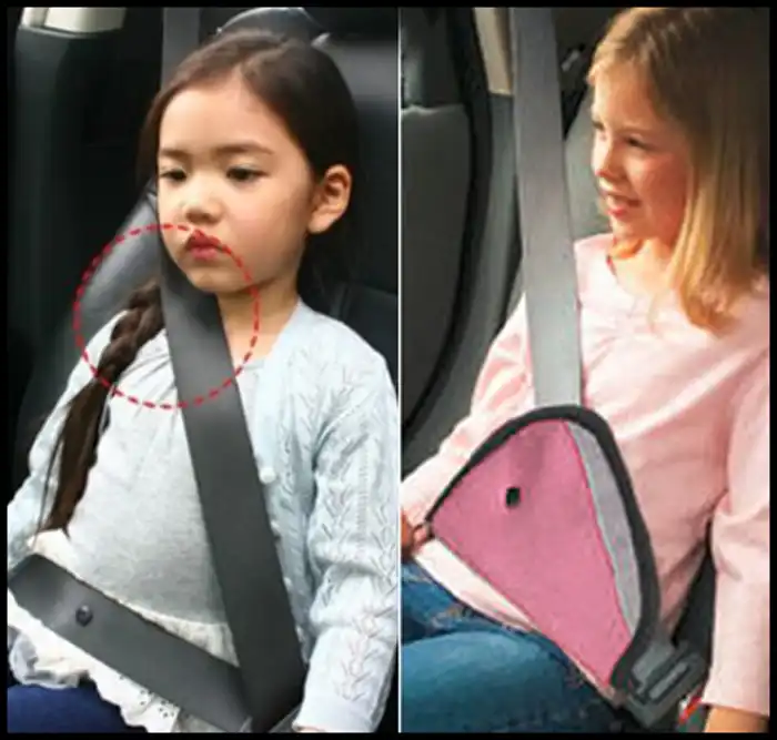 Car Seat Belt Adjuster Rhinestone Seat Belt Clip Fastening Adjuster For Adult And Kids To Relax Shoulder Neck