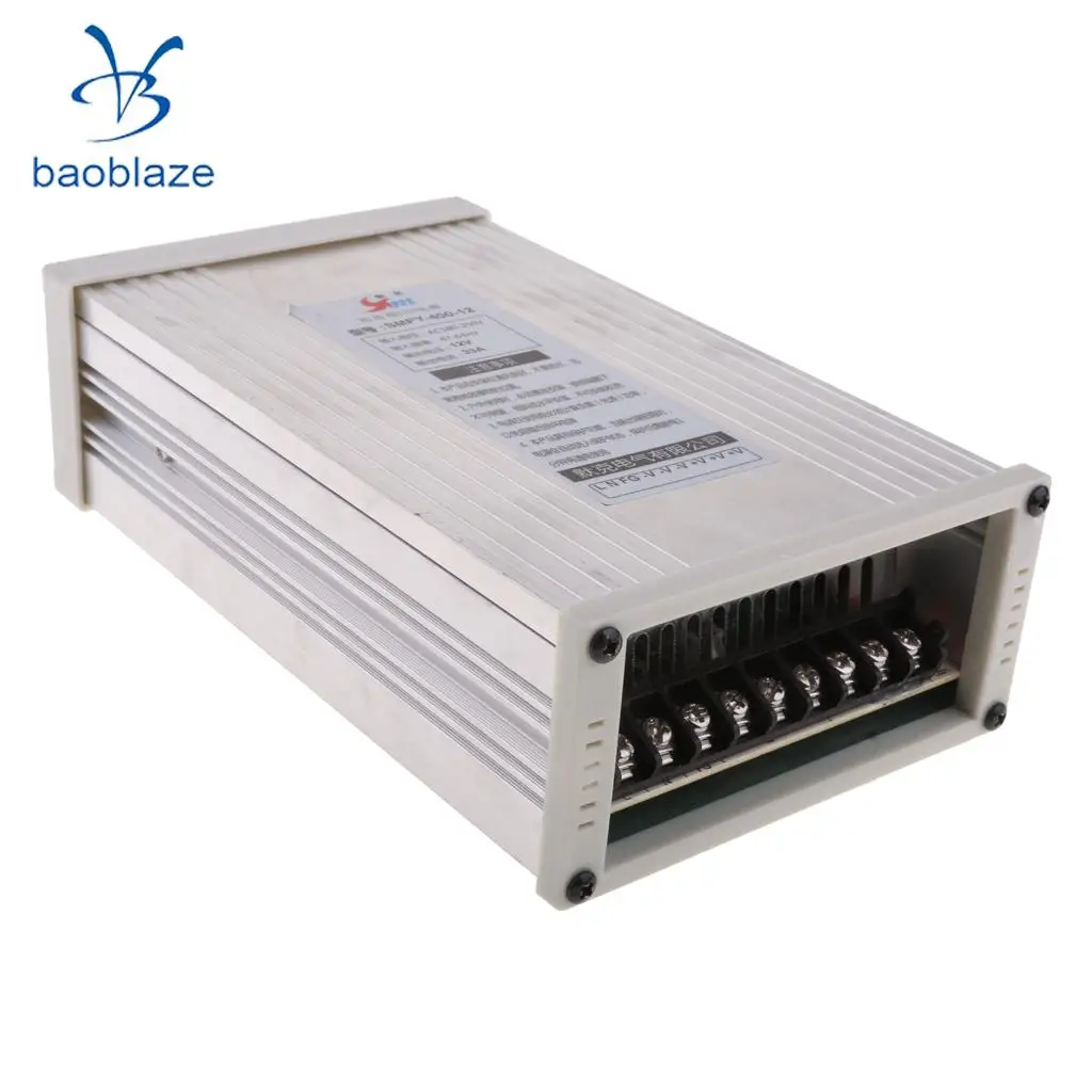 

AC180-250V to DC 12V 400W Waterproof Lighting LED Driver Power Adapter for LED Strip light Switch Power Supply